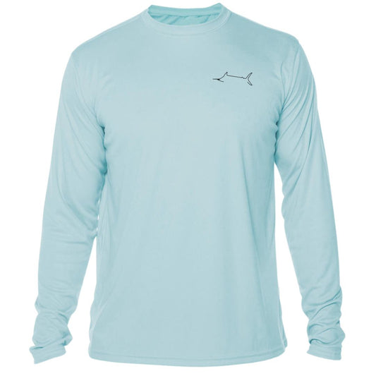Marlin Crest Performance Shirt - Onslow Blue