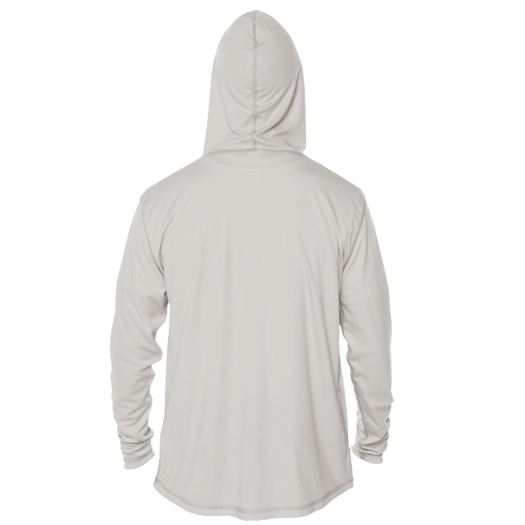 Marlin Crest Hooded Performance Shirt - Storm Gray