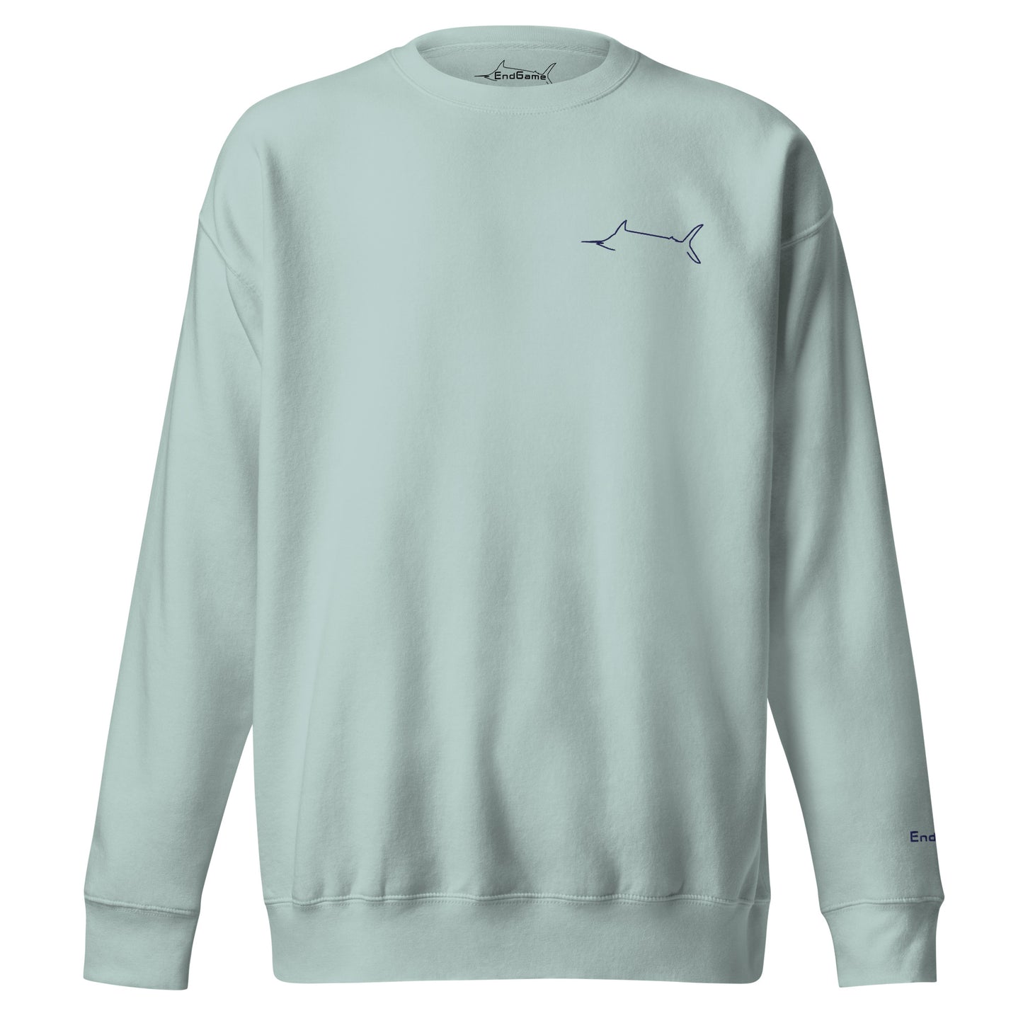 Marlin Crest Embroidered Crew - Sea Salt
