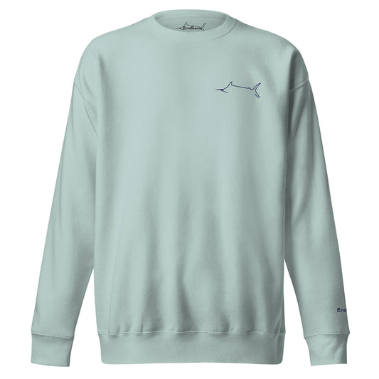 Marlin Crest Embroidered Crew - Sea Salt