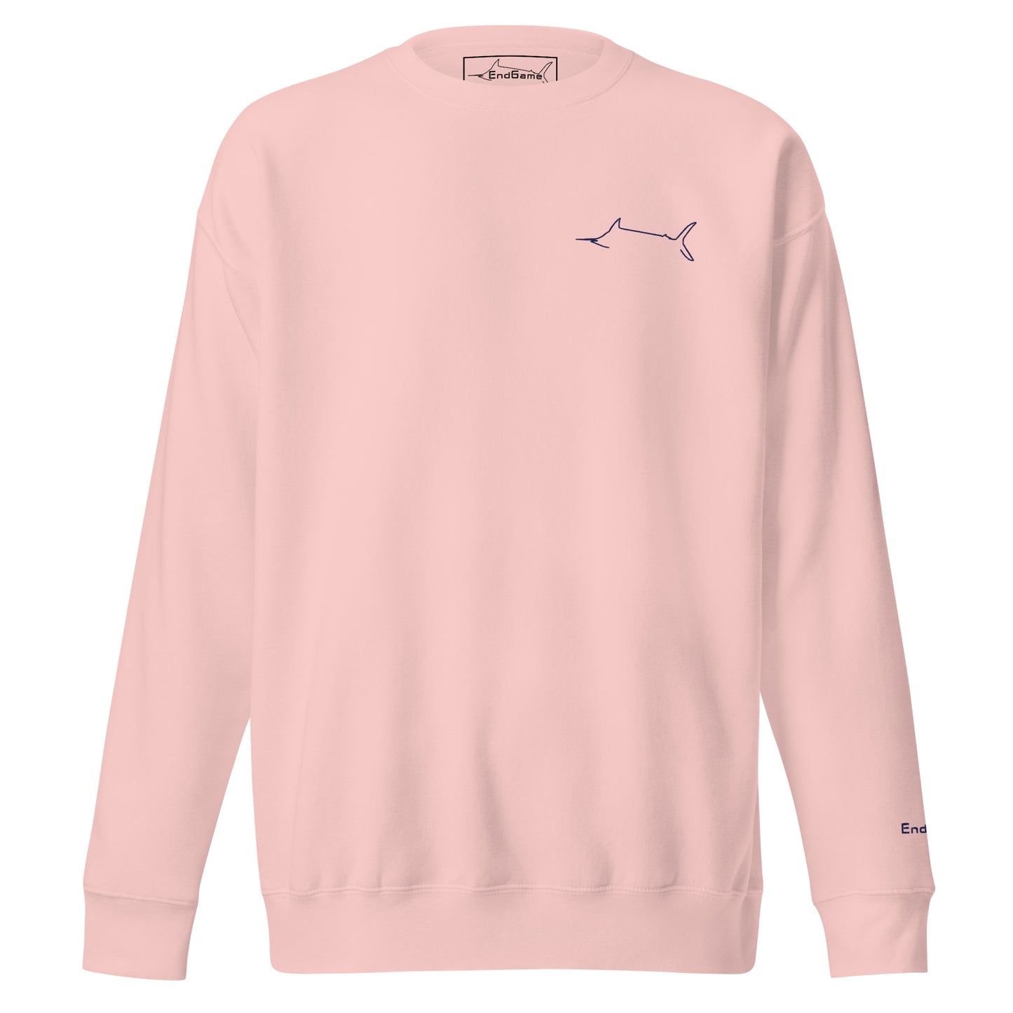 Marlin Crest Embroidered Crew - Light Pink