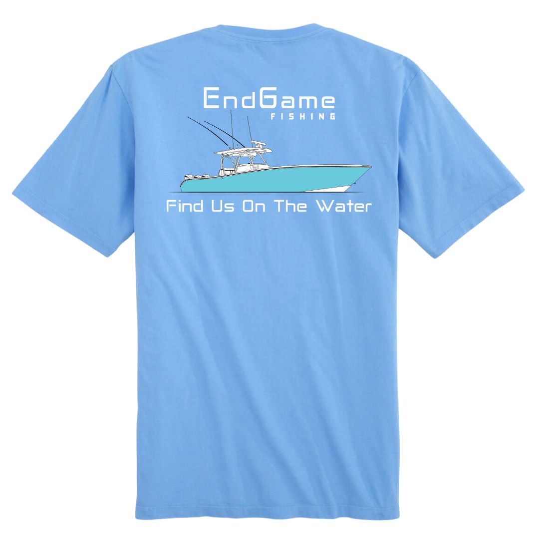EndGame Fishing Center Console Pocket Tee - Coastal Blue