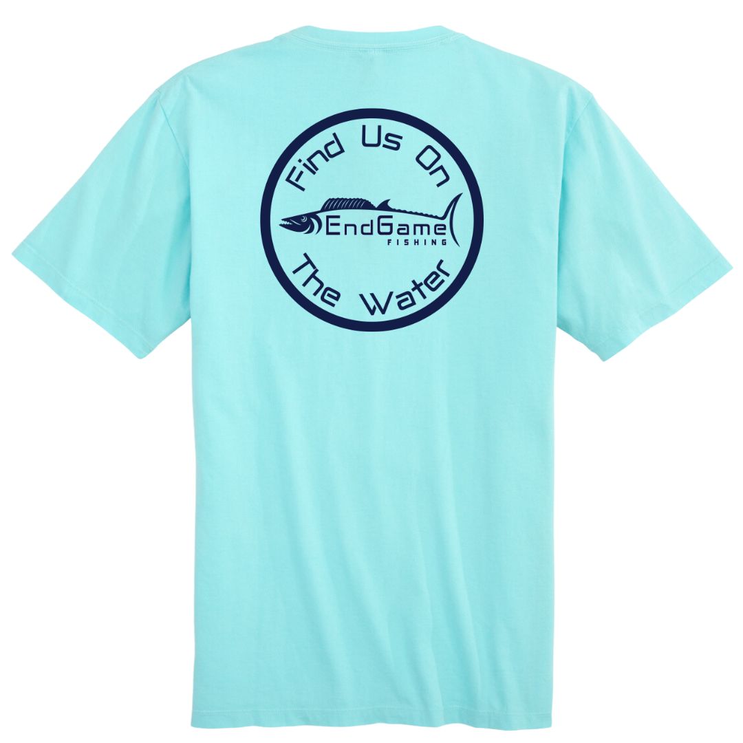 EndGame Fishing Find Us On The Water Tee - Aqua